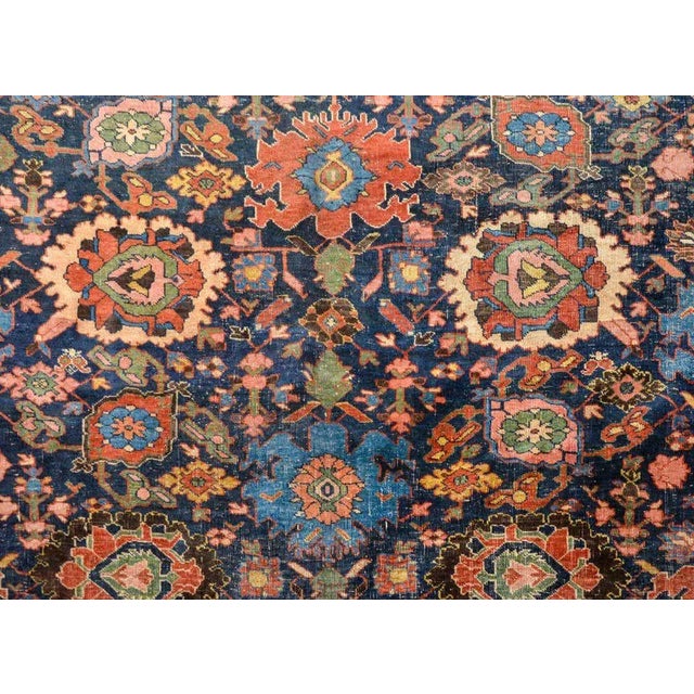 Royal Blue Late 19th Century Palatial Bidjar Rug For Sale - Image 8 of 12