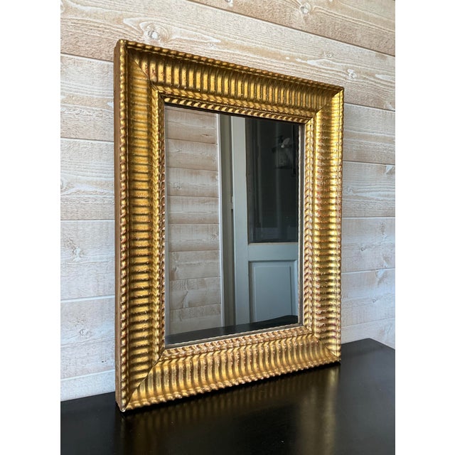 Antique French Giltwood Mirror with Original Glass, 1850 For Sale - Image 9 of 9