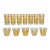 Vintage Rare Mid-Century Culver Ltd. “Jeweled Ornaments” 22k Gold Glassware Set – 12 Pieces (7 Highball, 5 Whiskey) For Sale
