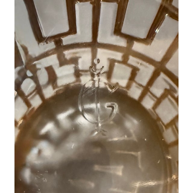 1960s Imperial Glass Co. “Shoji Trellis” Gilt Tumblers- 15 Pieces For Sale - Image 9 of 9