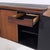 Brown Harvey Probber Style Mid Century Walnut Wall Mounted Curved Credenza For Sale - Image 8 of 9