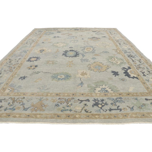 Modern Turkish Oushak Rug - 09'04 X 12'00 For Sale - Image 3 of 10