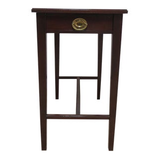 Vintage Mahogany One Drawer Planter End Table For Sale