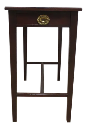 Vintage Mahogany One Drawer Planter End Table