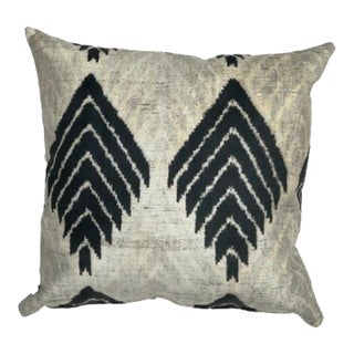 P-Ds 2a Double Sided Turkish Blue Style Ikat Pillow For Sale