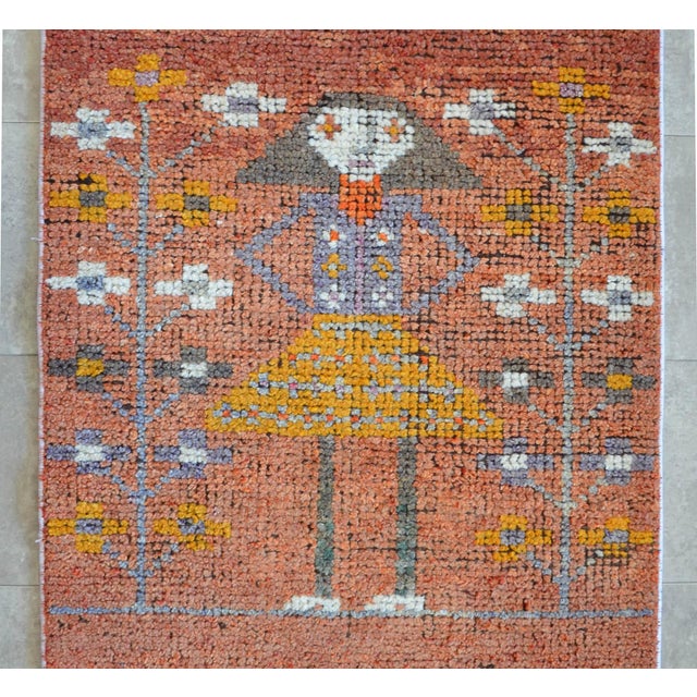 1960s Vintage Hand Knotted Turkish Runner For Sale - Image 12 of 15