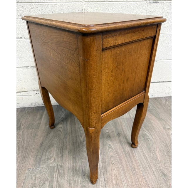 Vintage Davis Cabinet Company French Country Oak Nightstand Side Table For Sale - Image 11 of 11