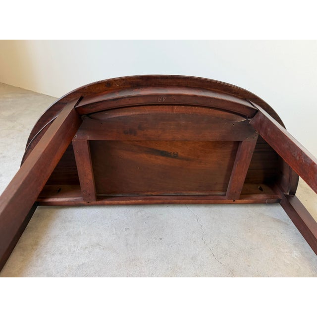 Antique George III Mahogany Demi-Lune Console Table With Drawer For Sale - Image 11 of 13