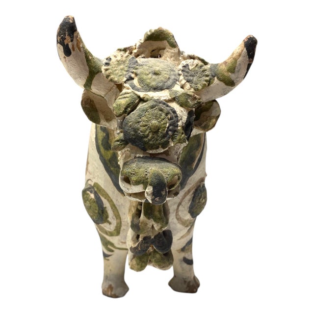 Vintage Torito De Pucará Peruvian Bull Sculpture Ceramic Folk Art Andes Decor For Sale - Image 4 of 18
