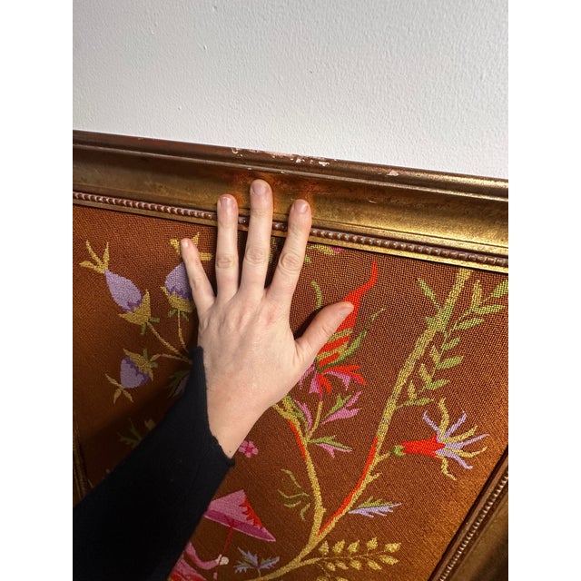 Sienna 1960s Large Needlepoint Chinoserie Wall Panels For Sale - Image 8 of 12