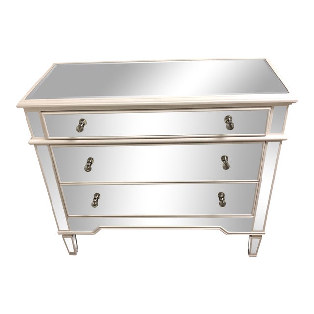 Traditional Worlds Away Carey Mirrored Chest Chairish