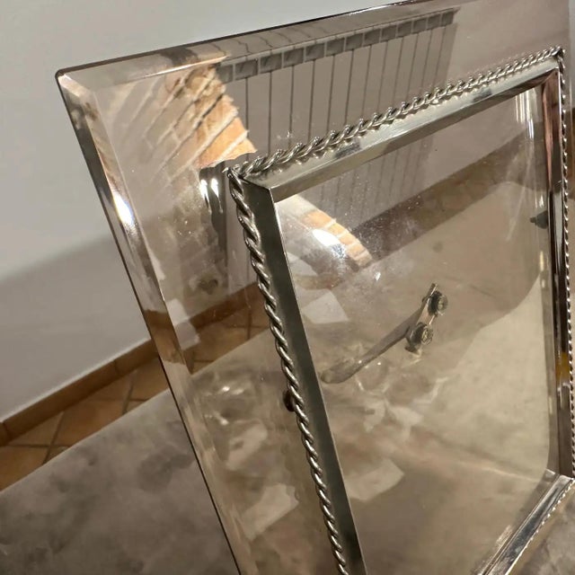 1960s 1960s High Quality Mid-Century Modern Smoked Glass Italian Picture Frame For Sale - Image 5 of 11