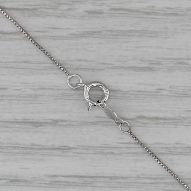 Modern 0.60ctw Graduated Diamond Journey Pendant Necklace 14k White Gold 21" Box Chain For Sale - Image 3 of 6