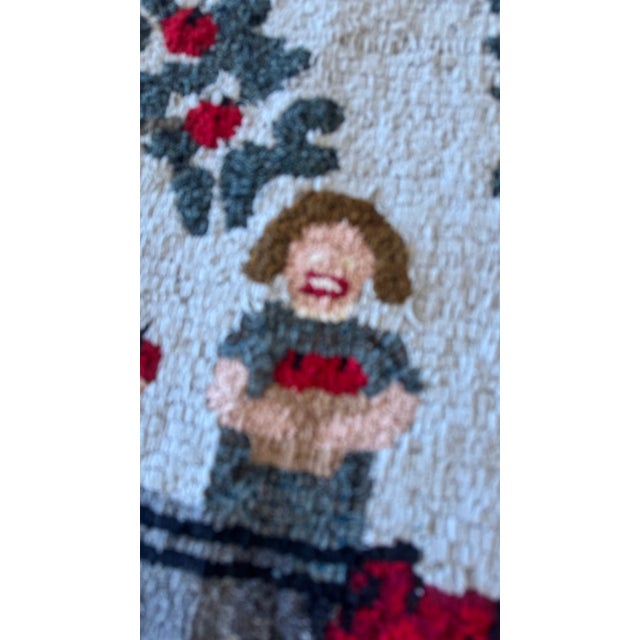 Antique Textile Pictorial Horse Cart Folk Art, Handmade, Rare C1910 Americana For Sale - Image 13 of 18