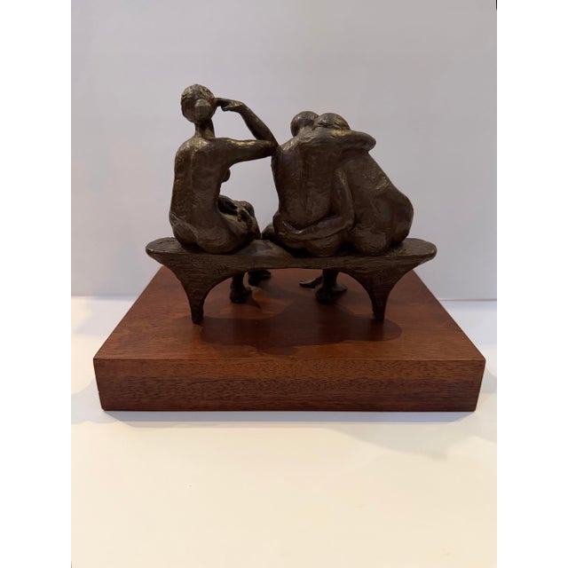 Lea Vivot “Lover’s Bench” Bronze Sculpture, Signed & Dated 1974, Edition 5/7 For Sale In Miami - Image 6 of 10