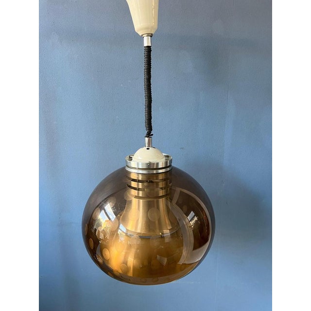 1970s Space Age Mushroom Pendant Lamp from Dijkstra, 1970s For Sale - Image 5 of 11