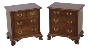 Pair of Stickley Cherry 3 Drawer Nightstands
