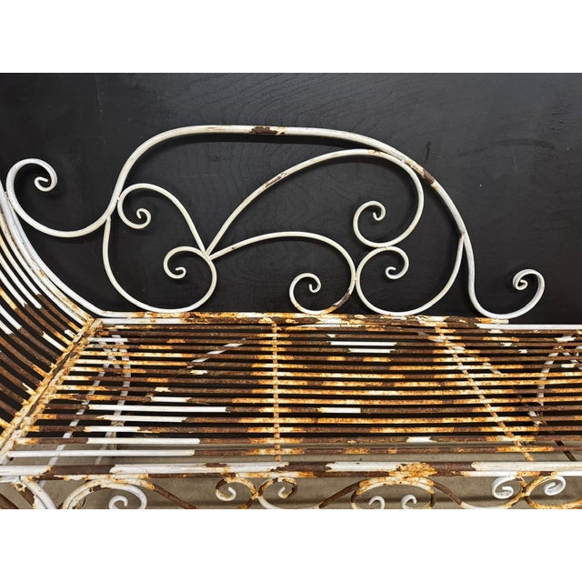 French Decorative Iron Garden Seat, 1970 For Sale - Image 10 of 11