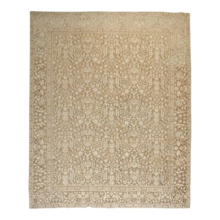 Early 20th Century Zabihi Collection Brown Persian Meshed Room Size Rug - 8'8" x 11'7" For Sale