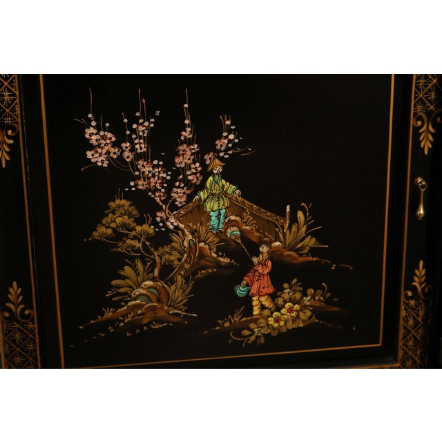 Union National Chinoiserie Hand Painted China Display Cabinet For Sale - Image 14 of 18