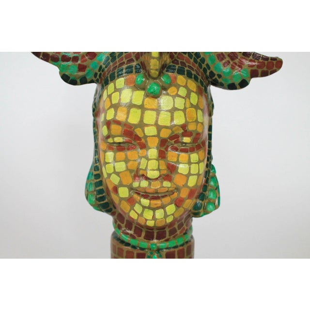 Vintage Tribal Figural Table Lamp For Sale - Image 10 of 13