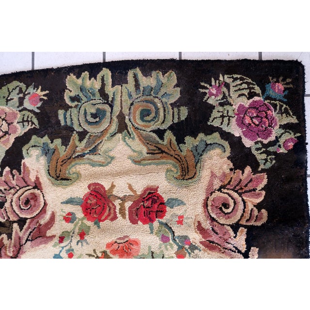 1880s, Handmade Antique American Hooked Rug 3' X 5.7' For Sale - Image 10 of 10