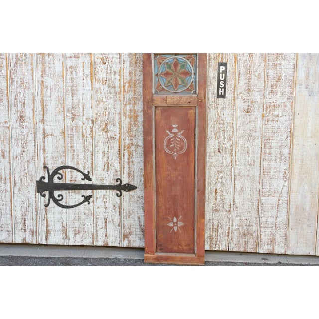 Wood 19th Century Javanese Painted Star Wall Panel For Sale - Image 7 of 9