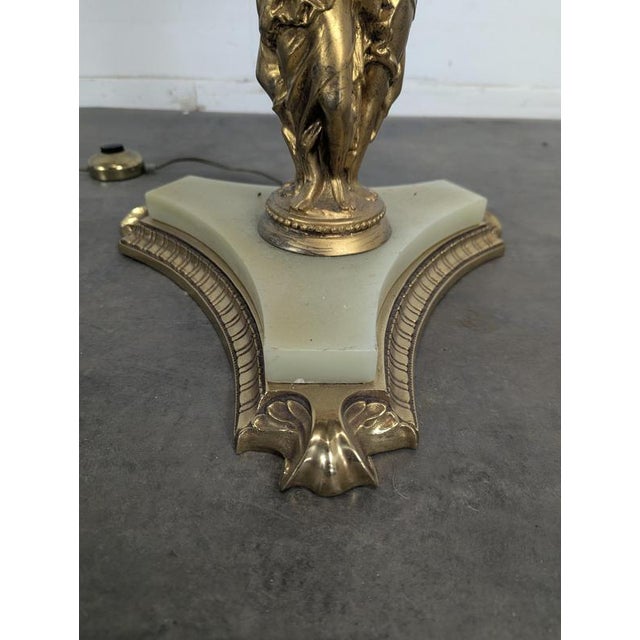 Neoclassical Style Floor Lamp in Onyx For Sale - Image 5 of 8