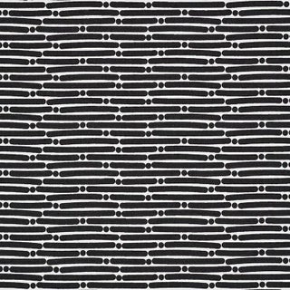 Sample - Schumacher X Studio Bon Dot Dash Fabric in Black For Sale