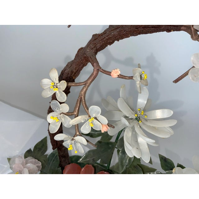 Vintage Chinese Hardstone Jade Tree For Sale - Image 12 of 13