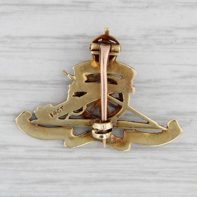Royal Regiment Canadian Artillery Pin 14k Gold Ubique Quo Fas et Gloria ...