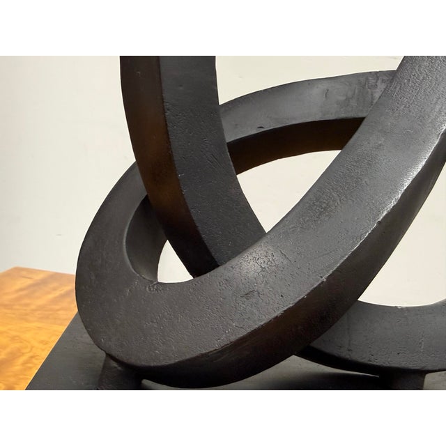 Black Restoration Hardware Cast Metal Abstract Sculpture #4 For Sale - Image 8 of 12