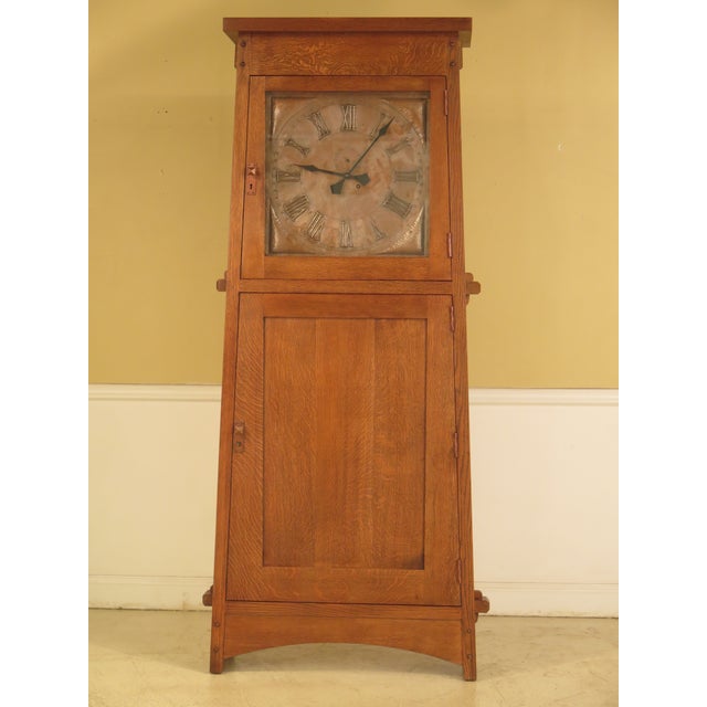 Stickley Monumental Mission Oak Grandfather Clock Chairish