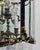 Original retail $12,160, elegant Myran Allan Luxury Lighting Neoclassical Italian Empire Brass Lantern, glass panes,...