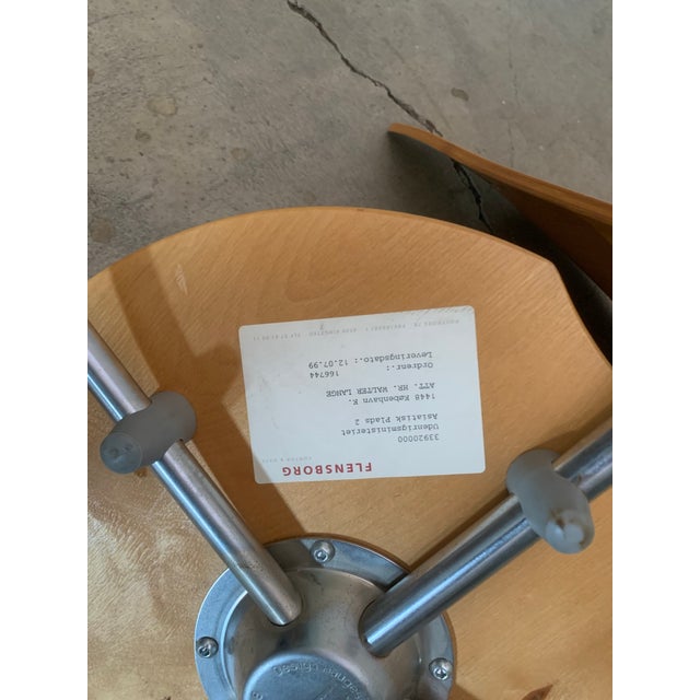 1990s Set on Five Chairs Made of Plywood and Steel. Haugensen Design for Bent Krogh For Sale - Image 11 of 17