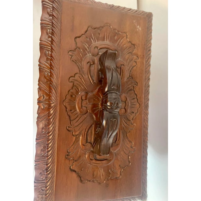 Vintage Tea Caddy Wood Box Collector Piece For Sale In Palm Springs - Image 6 of 13