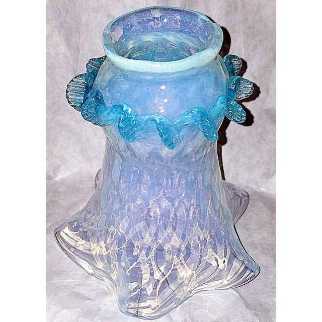 Victorian 1900 Blown Glass Lamp Shade For Sale - Image 3 of 9