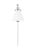 Traditional Chapman & Myers by Visual Comfort Studio Wellfleet Single Arm Cone Task Sconce, Matte White & Polished Nickel For Sale - Image 3 of 7