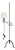 Vintage Colonial Style Iron & Hobnail Glass Tripod Floor Lamp For Sale