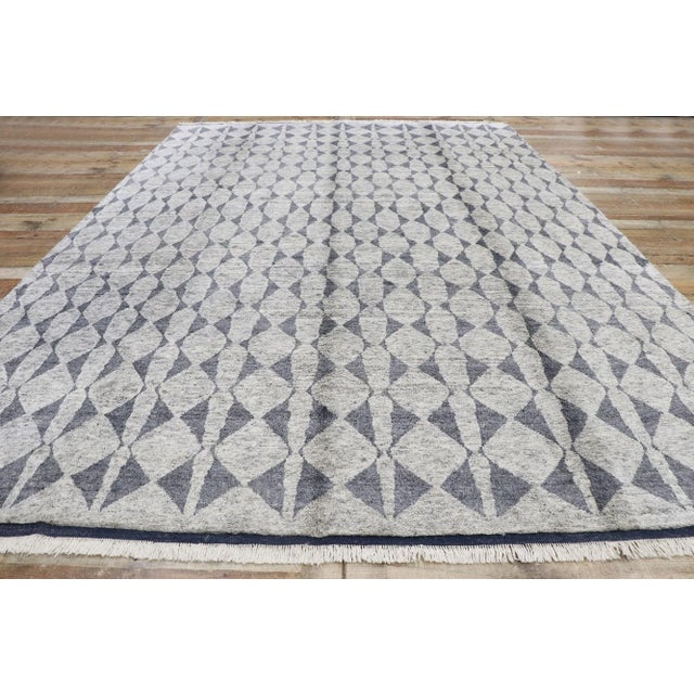 Textile Gray Moroccan Style Area Rug - 09'02 X 13'04 For Sale - Image 7 of 9