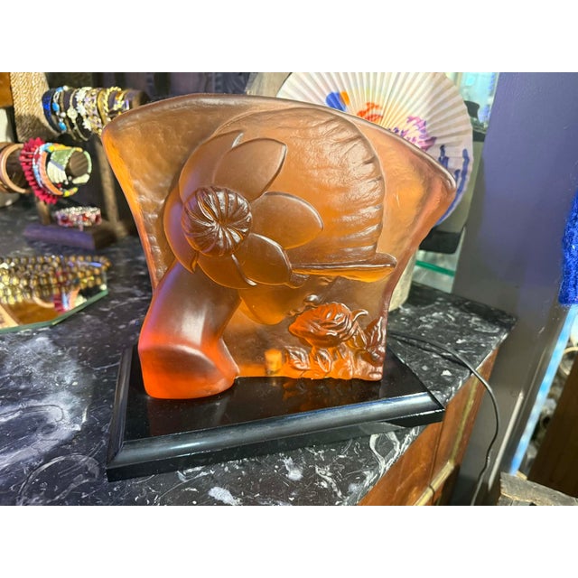 Art Deco Style Glass Paste Lamp, 1950s For Sale - Image 6 of 7