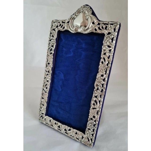 Antique Art Nouveau Sterling Silver Photograph Frame, 1904 For Sale - Image 4 of 13