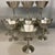 This is a tiered display of This is a tiered display of vintage silver-plated champagne coupe / dessert sherbet goblets,...