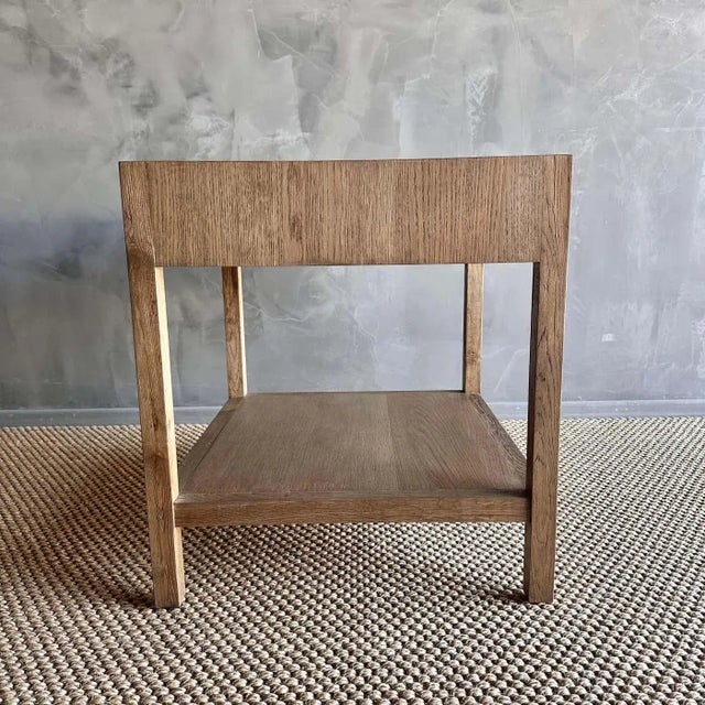 White Oak Nightstand With Single Soft Close Drawer For Sale - Image 4 of 10