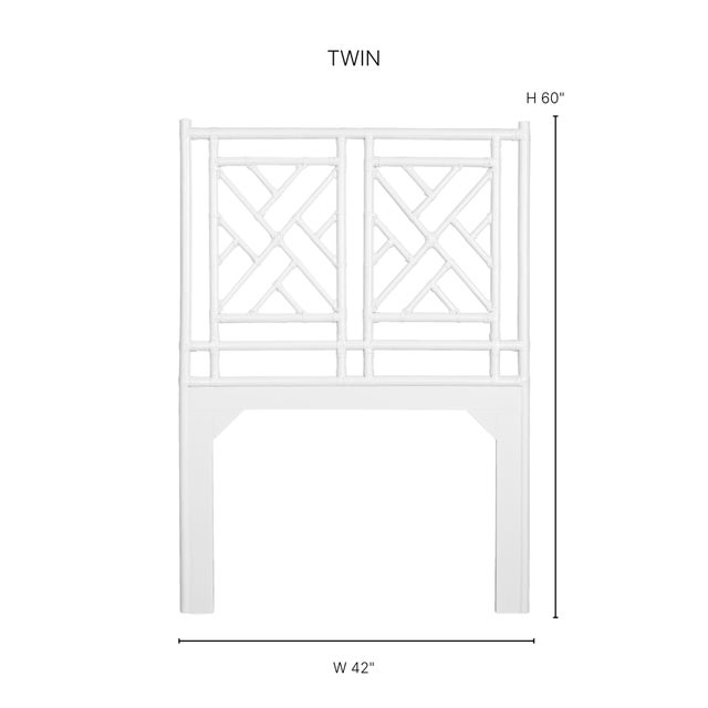 Modern Chippendale Platform Bed Twin Extra Long - Natural For Sale - Image 3 of 10