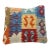 Arteverk Handwoven Afghan Kilim Pillow — Blue & Red Tribal Figures For Sale