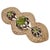 An elegant antique British brooch crafted in 9-carat yellow and white gold and claw-set with a series of vibrant green...