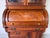 Late 18th Century Antique Eastlake Victorian Carved Mahogany Secretary Bookcase With Burl Wood Roll-Top Desk For Sale - Image 5 of 12