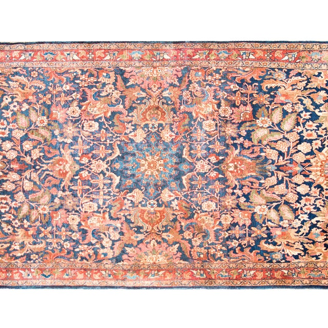 Textile Early 20th Century Persian Meshkabad Rug For Sale - Image 7 of 14