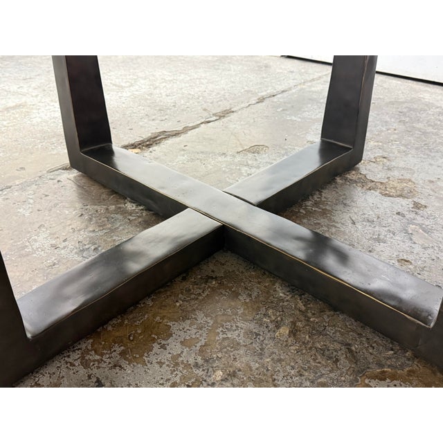 Julie Lawrence for Restoration Hardware T-Brace Dining Table, 60 Inches For Sale - Image 9 of 12